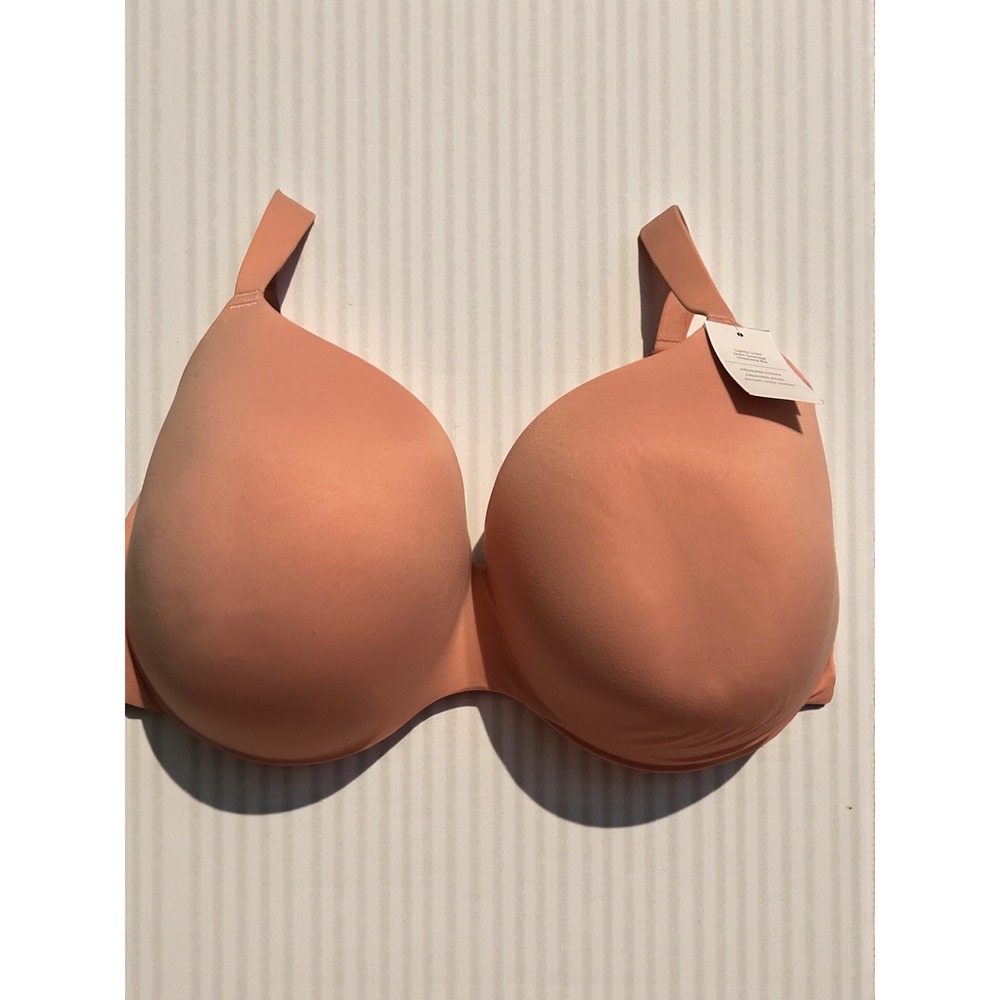 Auden Smooth Balconette Bra Rose Pink Lightly Lined Underwire 46DDD NWT